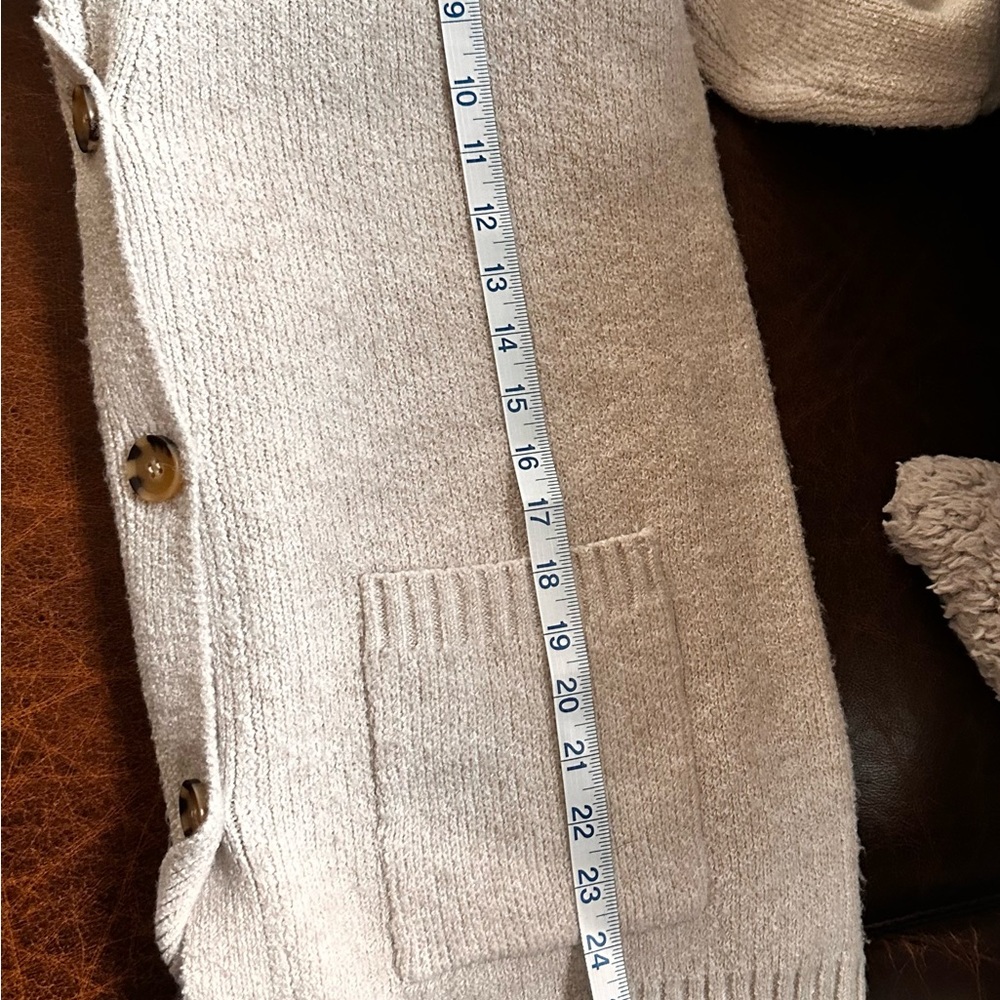 No Boundaries Women's Tan button up Cardigan Sweater - Picture 10 of 12